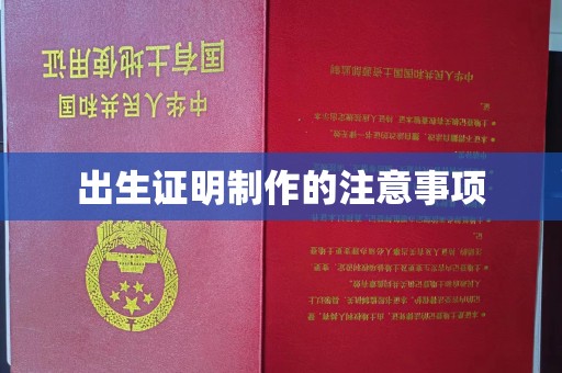 北海新区出生证明制作的注意事项