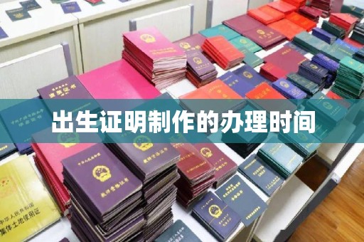 北海新区出生证明制作的办理时间