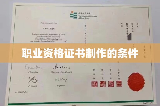 北海新区职业资格证书制作的条件