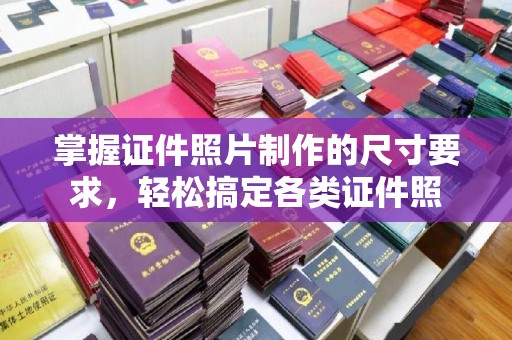 北海新区掌握证件照片制作的尺寸要求，轻松搞定各类证件照