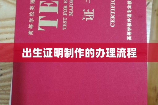 北海新区出生证明制作的办理流程